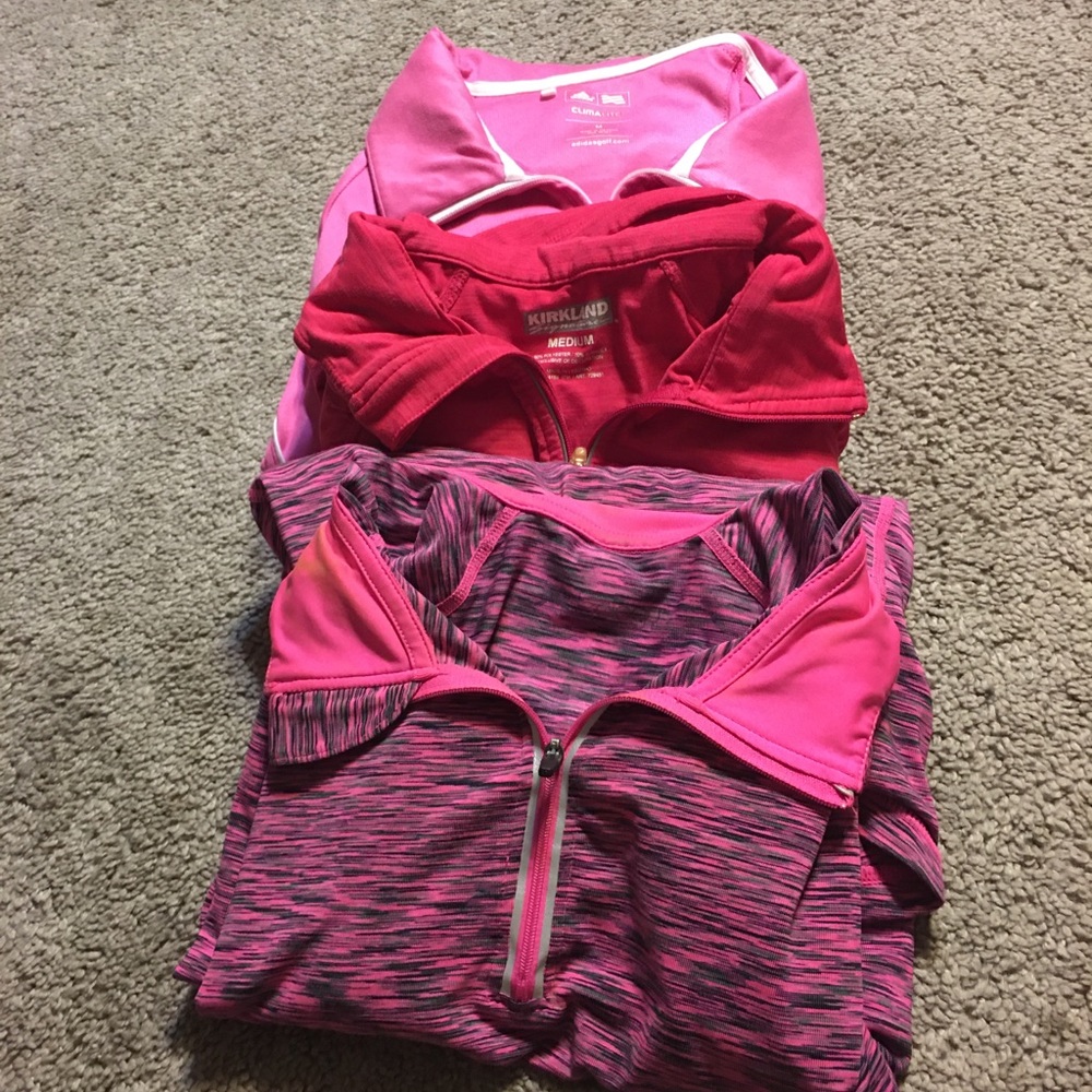 3 dry fit pull overs